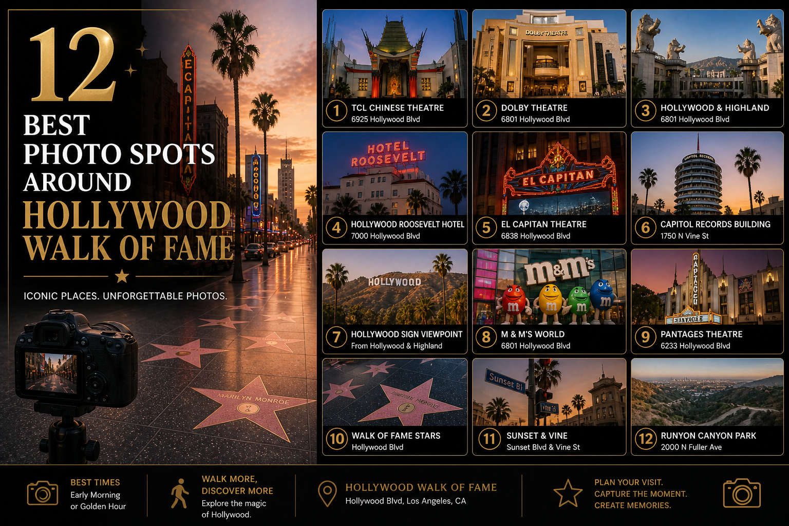 12 Best Photo Spots Around Hollywood Walk of Fame