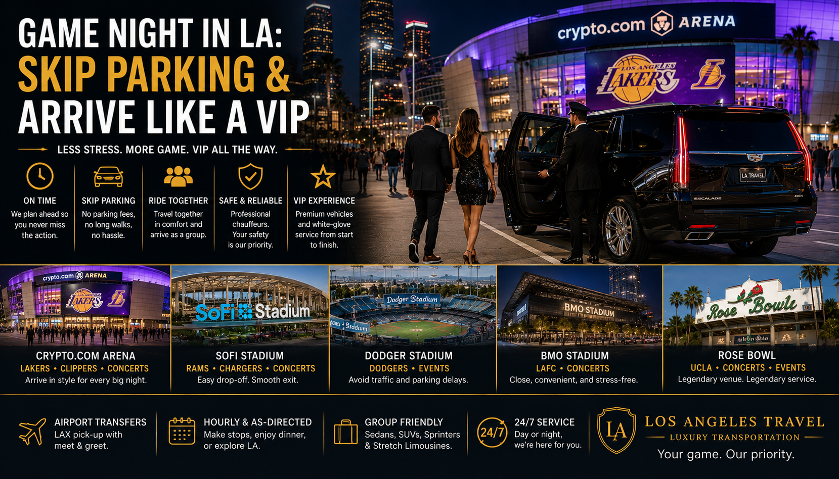 Game Night in LA: Skip Parking, Arrive VIP
