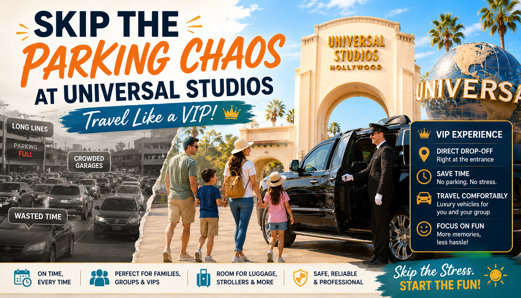 Skip the Parking Chaos at Universal Studios