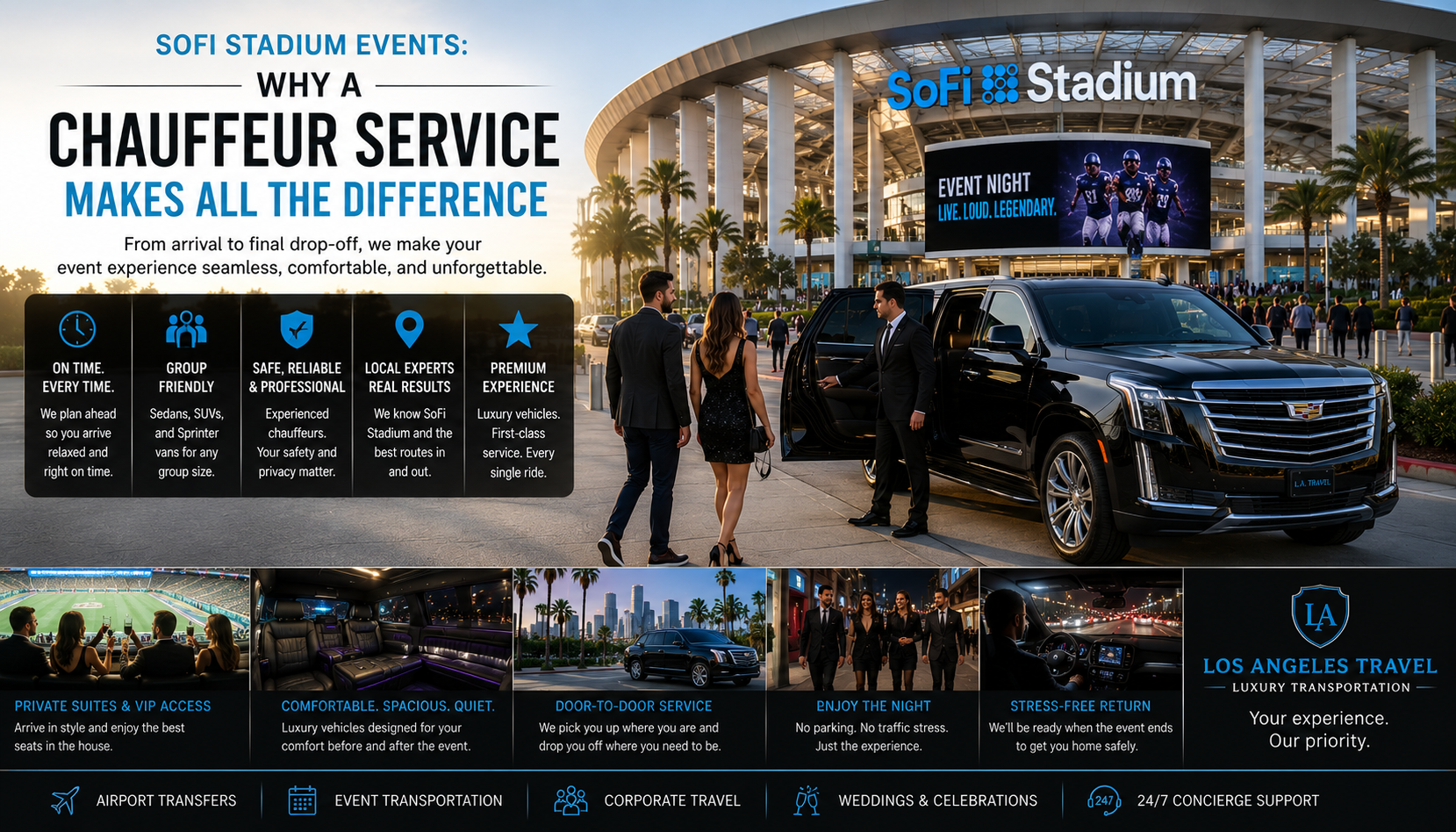 Sofi Stadium Events: Why a Chauffeur Matters