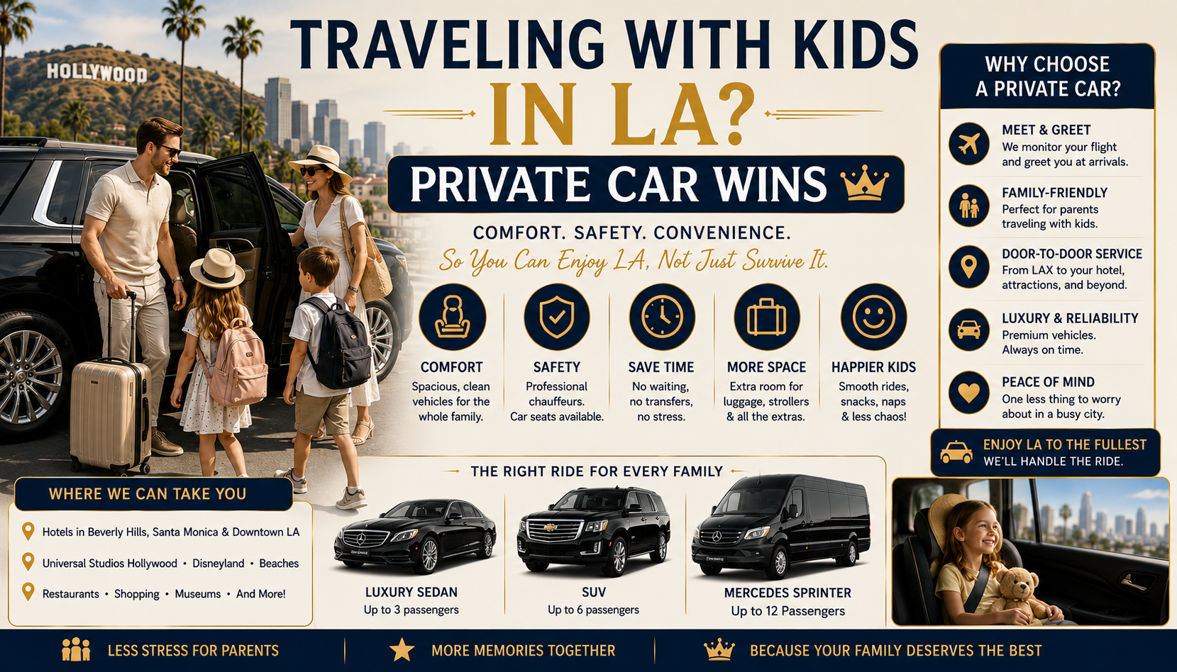 Traveling With Kids in LA? Private Car Wins