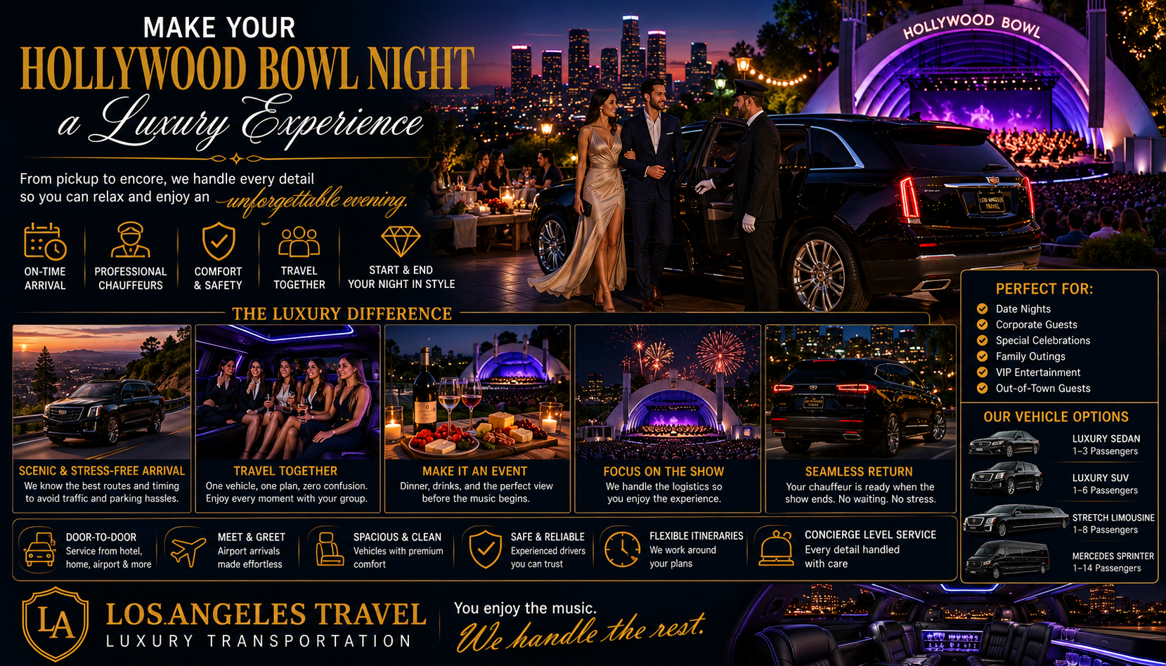 Make Your Hollywood Bowl Night a Luxury Experience
