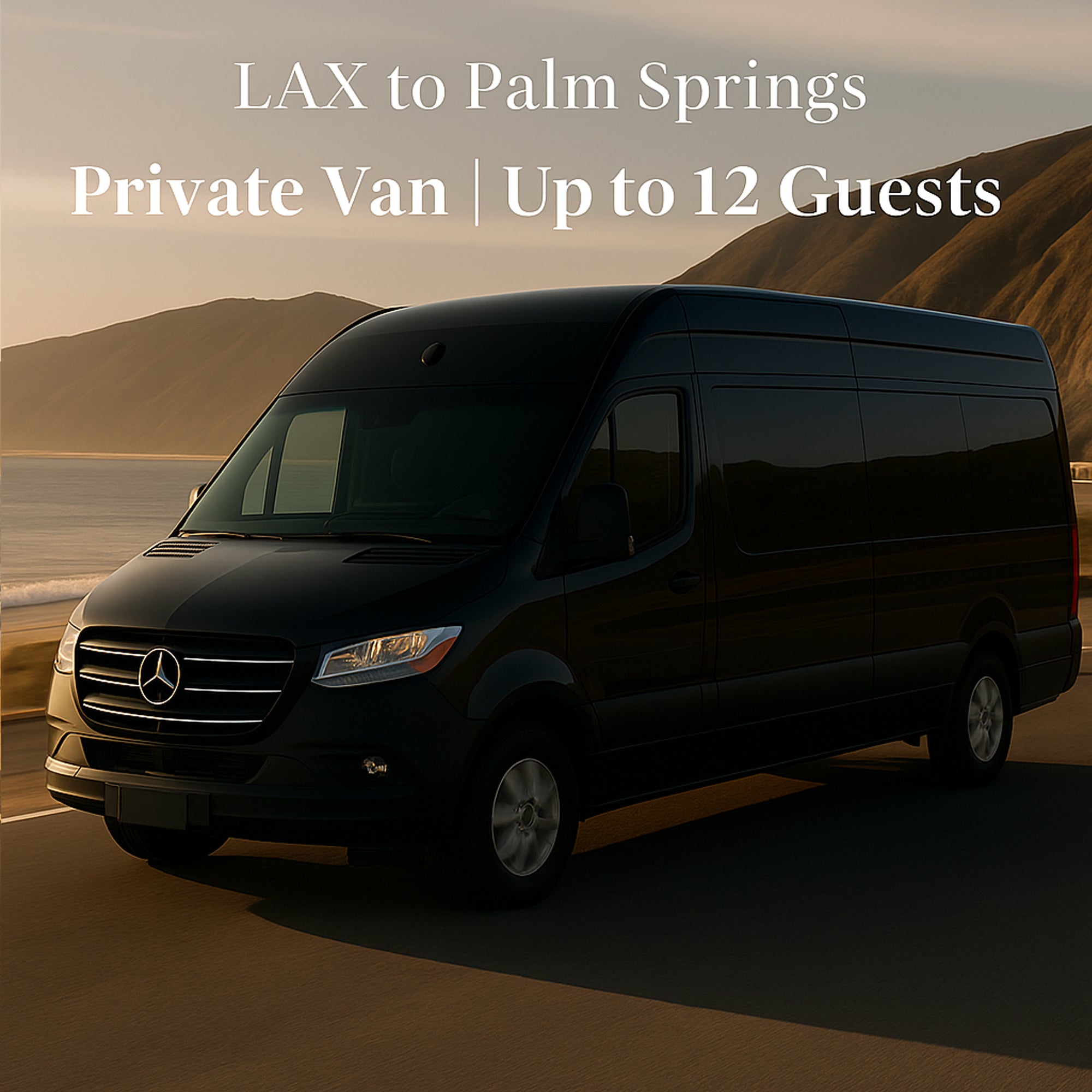 Chauffeur vehicle for private transfer from LAX to Palm Springs, luxury travel service